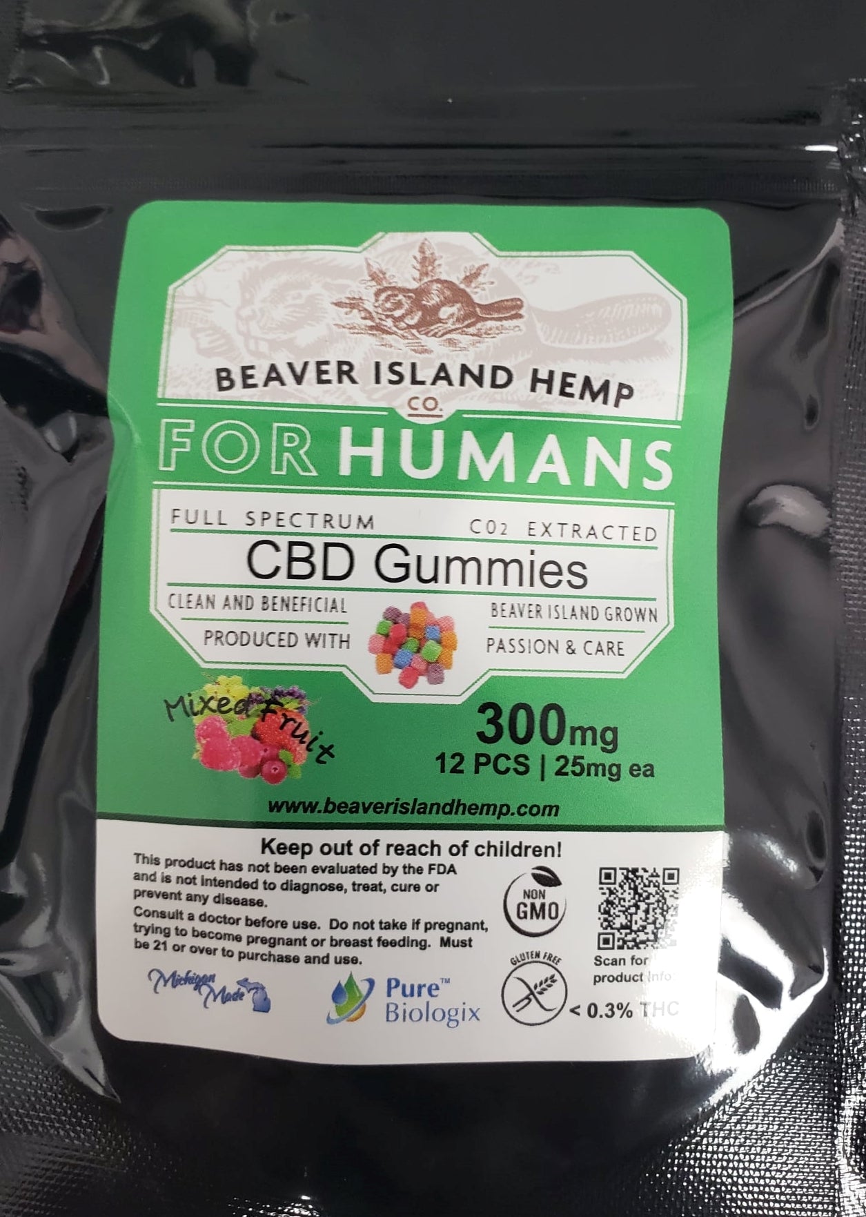 Beaver Island Full Spectrum Hemp Gummies 25 mg each